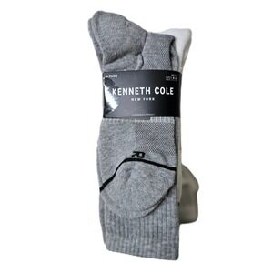 Kenneth Cole 4 Pairs Athletic Socks Mens 8-12 Arch Support Zone Comfort NEW